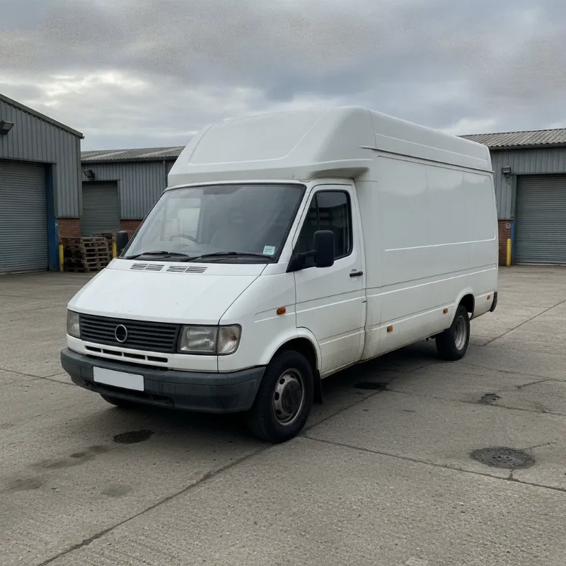 An LDV panel van parked on a UK industrial estate forecourt