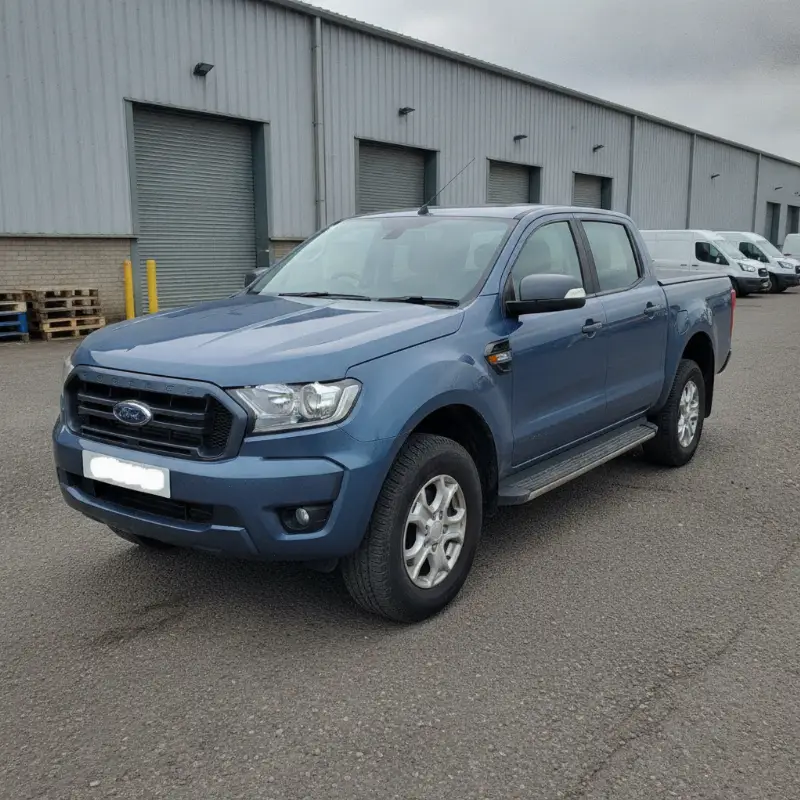 A Ford Ranger double cab pickup parked at a UK trade premises