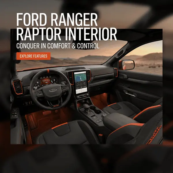 Ford Ranger Raptor Racing Interior Ford Ranger Raptor Interior - SWISS Vans | Swiss Vans