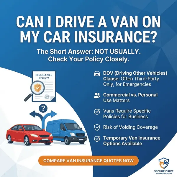 Can I Drive a Van on My Car Insurance? Essential | Swiss Vans